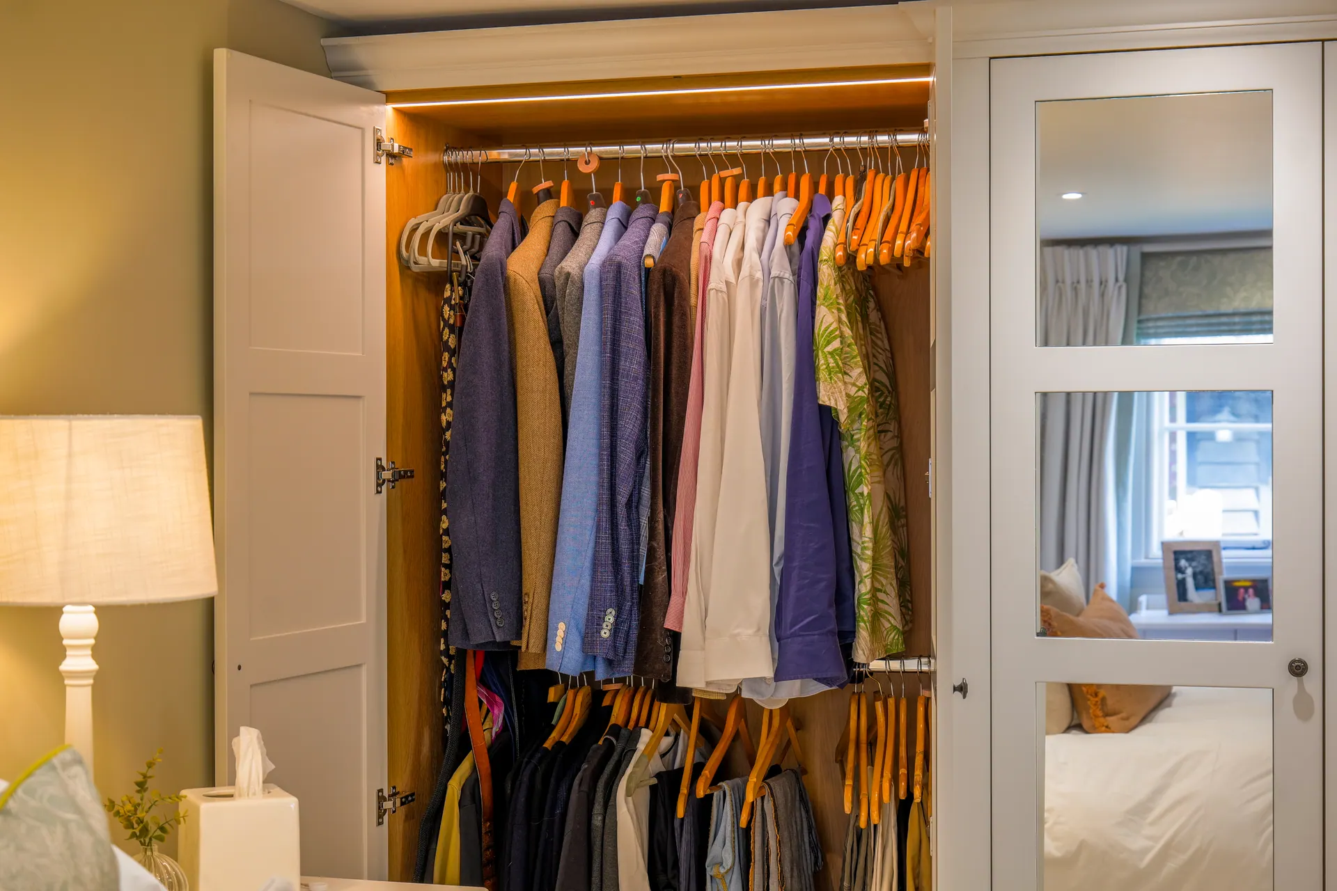 Fitted wardrobes with mirrored doors, Little Dunmow
